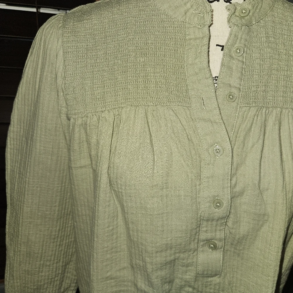 J.Crew Womans Long Sleeve Green Size XS - Picture 5 of 11